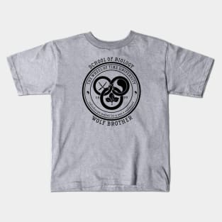 The Wheel of Time University - School of Biology (Wolf Brother) Kids T-Shirt